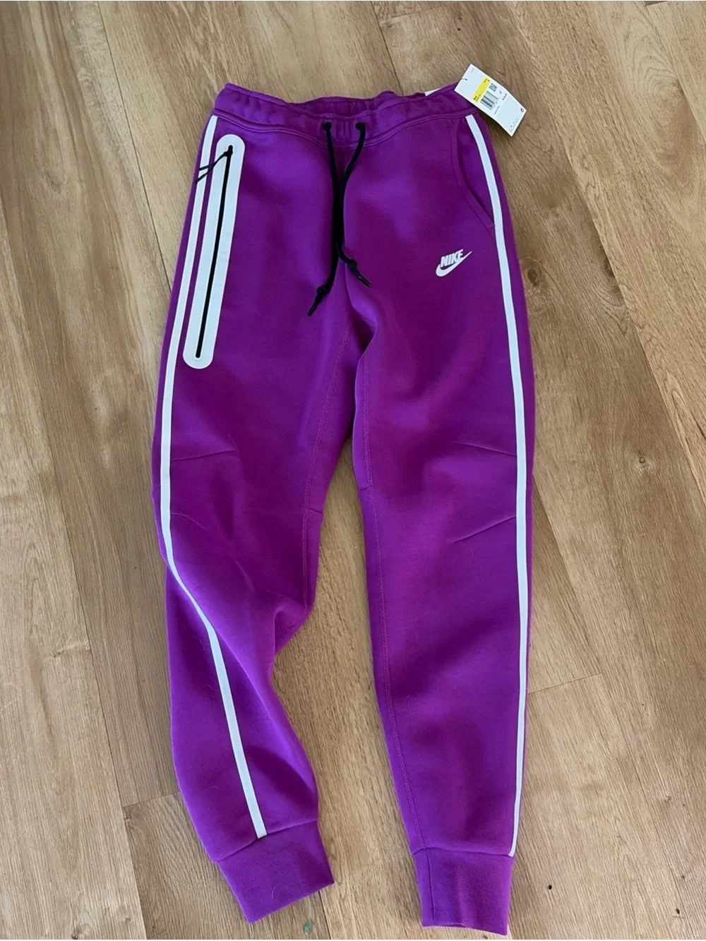 Nike Purple Jogger Sweatpants with White Side Stripes